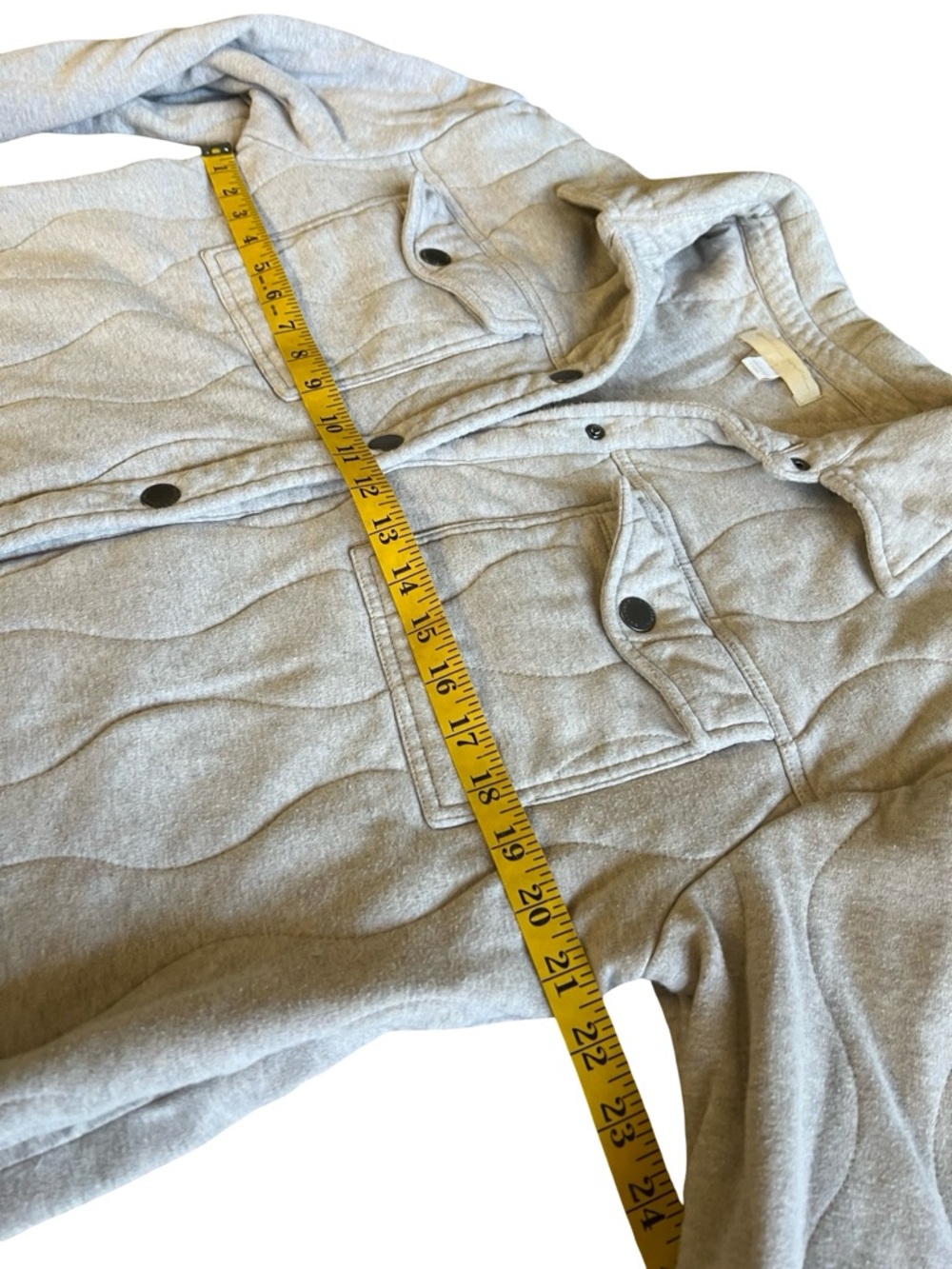 SPIRITUAL GANGSTER Wave Quilted Jacket‎ Shacket Beige Oatmeal Sz XS/S Yoga Cozy - Picture 8 of 10